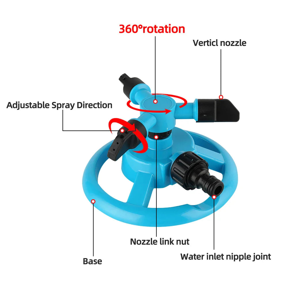 360-Degree Garden Sprinkler for Lush Green Lawn Without Brown Patches