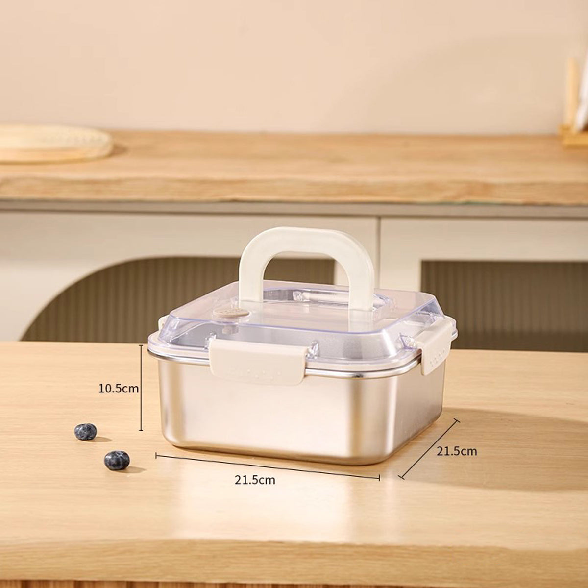 Food Storage Container in Stainless Steel with Airtight Seal