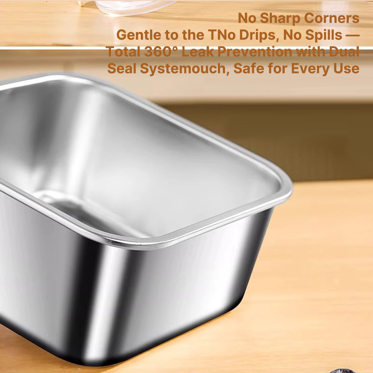 Food Storage Container in Stainless Steel with Airtight Seal