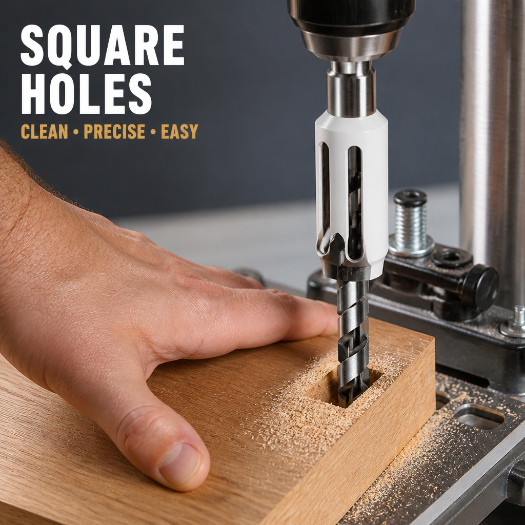 VeroEdge™ Square Hole Drill Bits — Effortless Precision for Flawless, Proud Craftsmanship