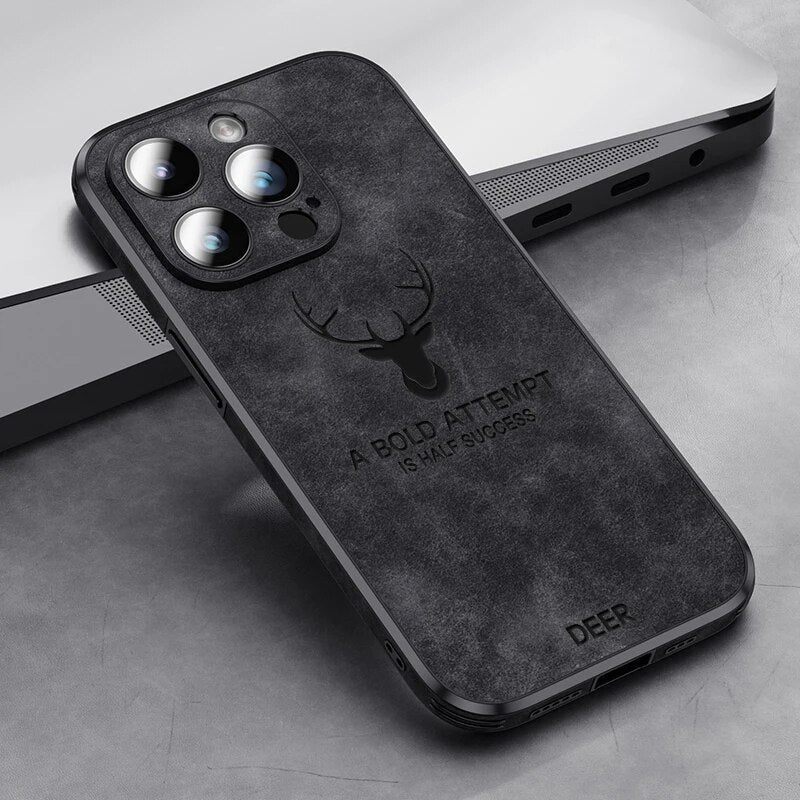 Slim Shockproof Smartphone Case in Genuine Leather – Stylish Protection