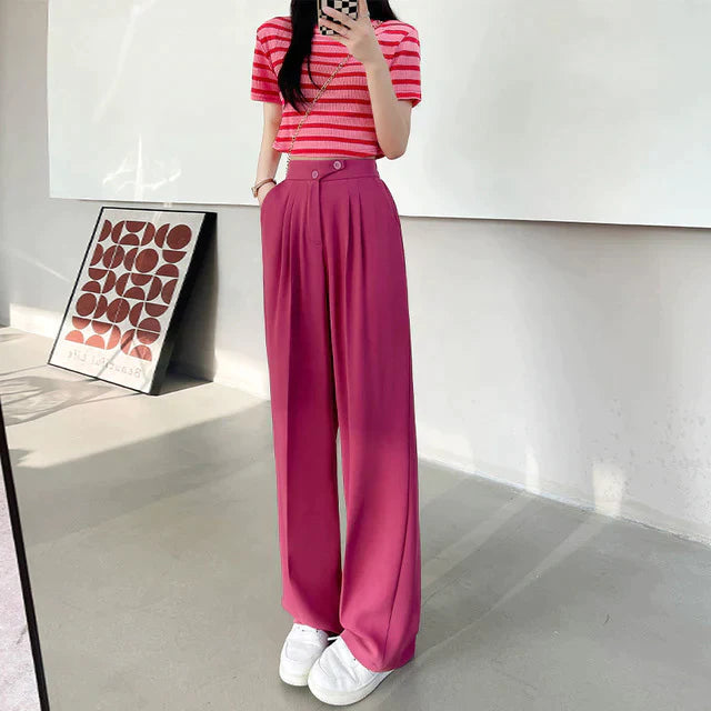 AriaLuxe™ Wide-Leg Pants — Sculpt Your Curves with Effortless Grace and Confidence