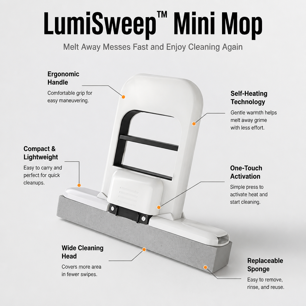 LumiSweep™ Mini Mop — Melt Away Messes Fast and Enjoy Cleaning Again