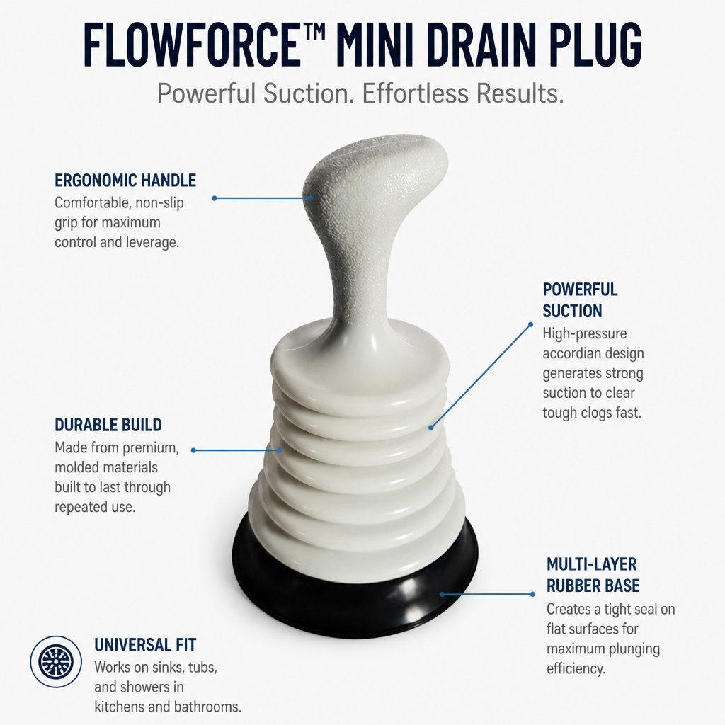 FlowForce™ — Crush Clogs Instantly for Drains That Flow Like New Every Time
