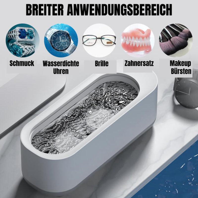 Ultrasonic Cleaner | 360° Thorough Cleaning | For Glasses & Jewelry | Portable | SonicPure