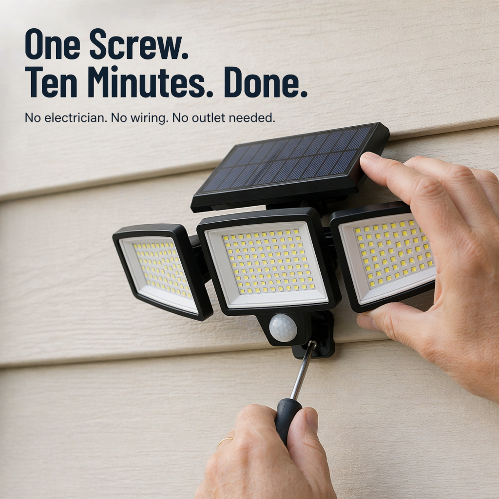 LumaRay™ — Flood Every Dark Corner With 270° of Motion-Sensing Solar Light