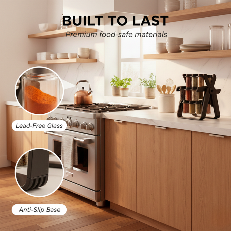 Spinning Spice Carousel for Organized Cooking – Enjoy Easy Flavoring!