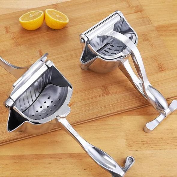 Manual Fruit Juicer | Stainless Steel Citrus Press | Non-Slip Lever Grip | PureSqueeze