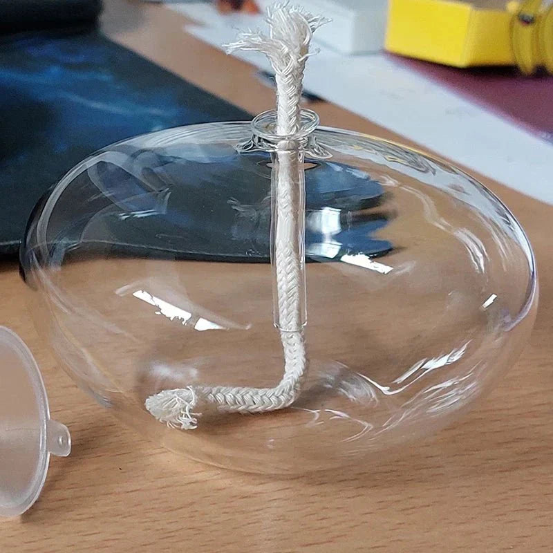 Glass Lantern Oil Lamp