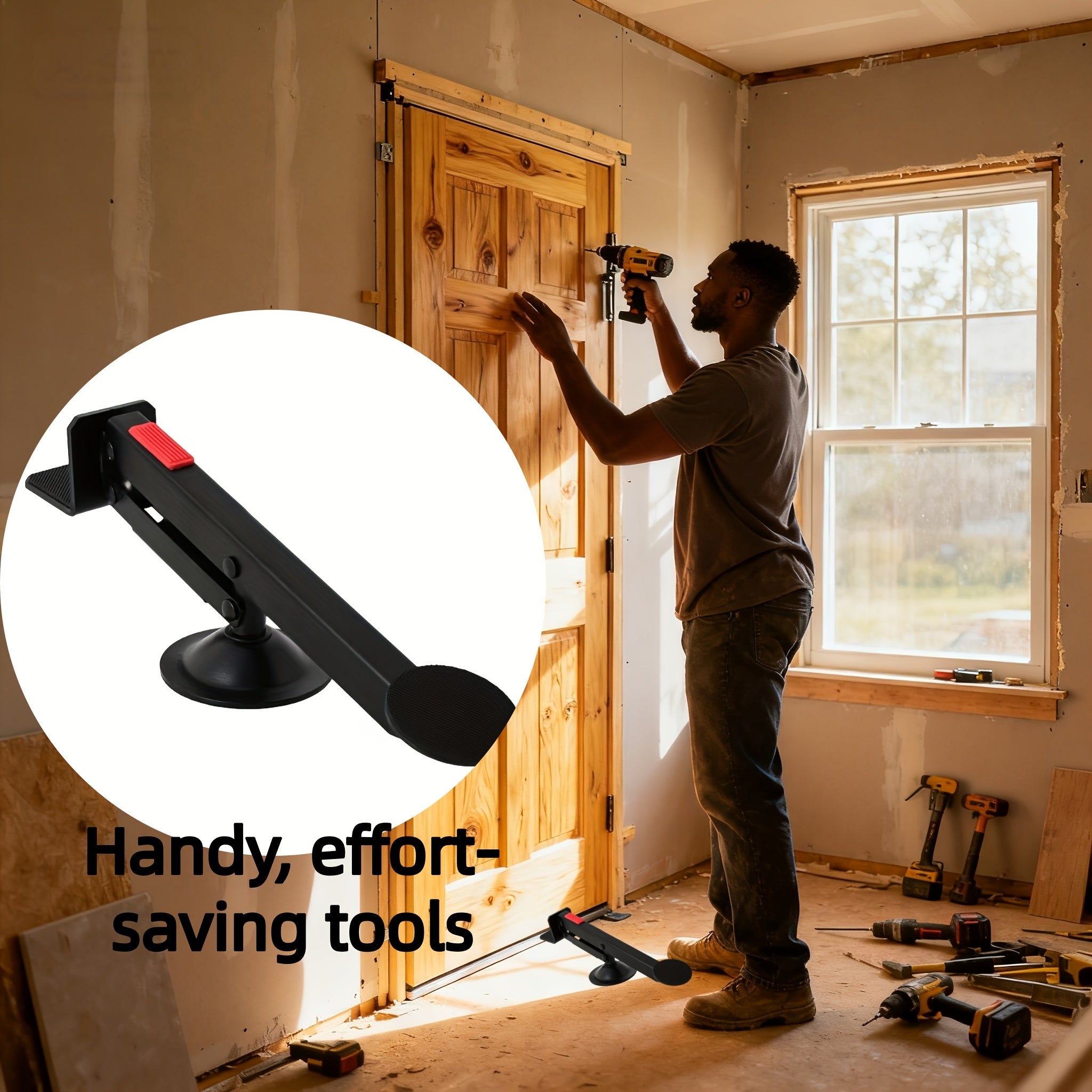 Foot Pedal Door Lifter with 360° Rotation