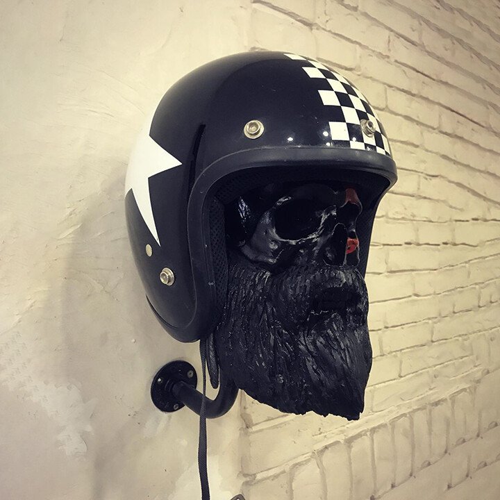 SkullGuard Helmet Display - Capture Attention with Fearless, Rock-Solid Style