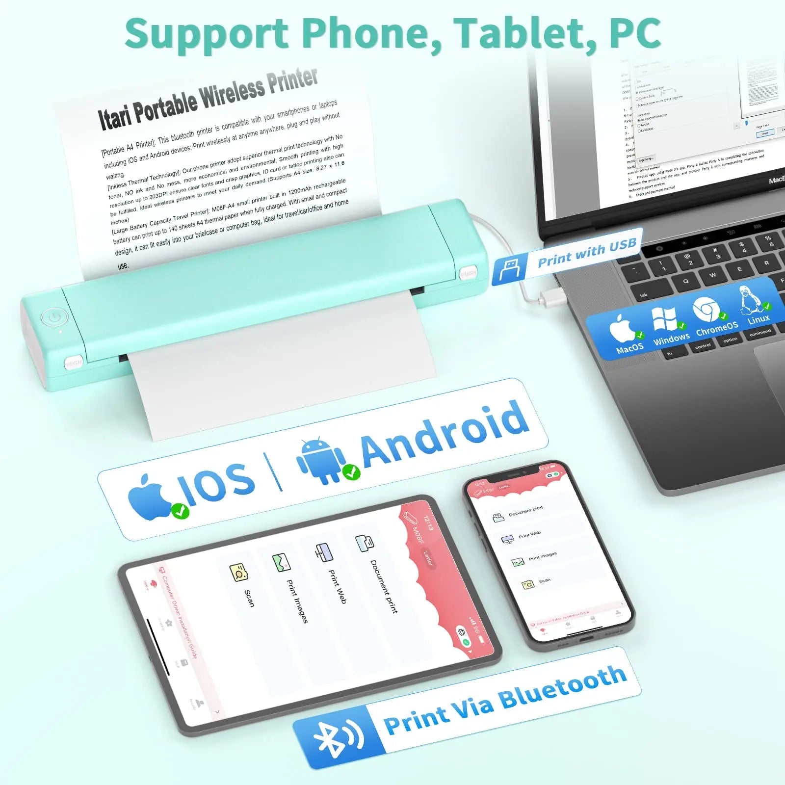 SwiftPrint™ Mini — Print Anywhere Instantly with Zero Mess and Total Freedom