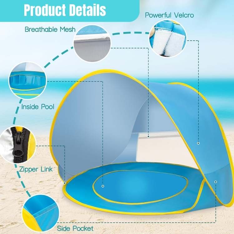 Beach Tent for Babies with Integrated Pool – Portable Pop-Up Design