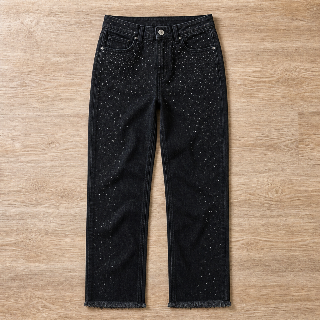 VivaShine™ Straight Jeans — Shine Bright and Own Every Glance with Effortless Glamour