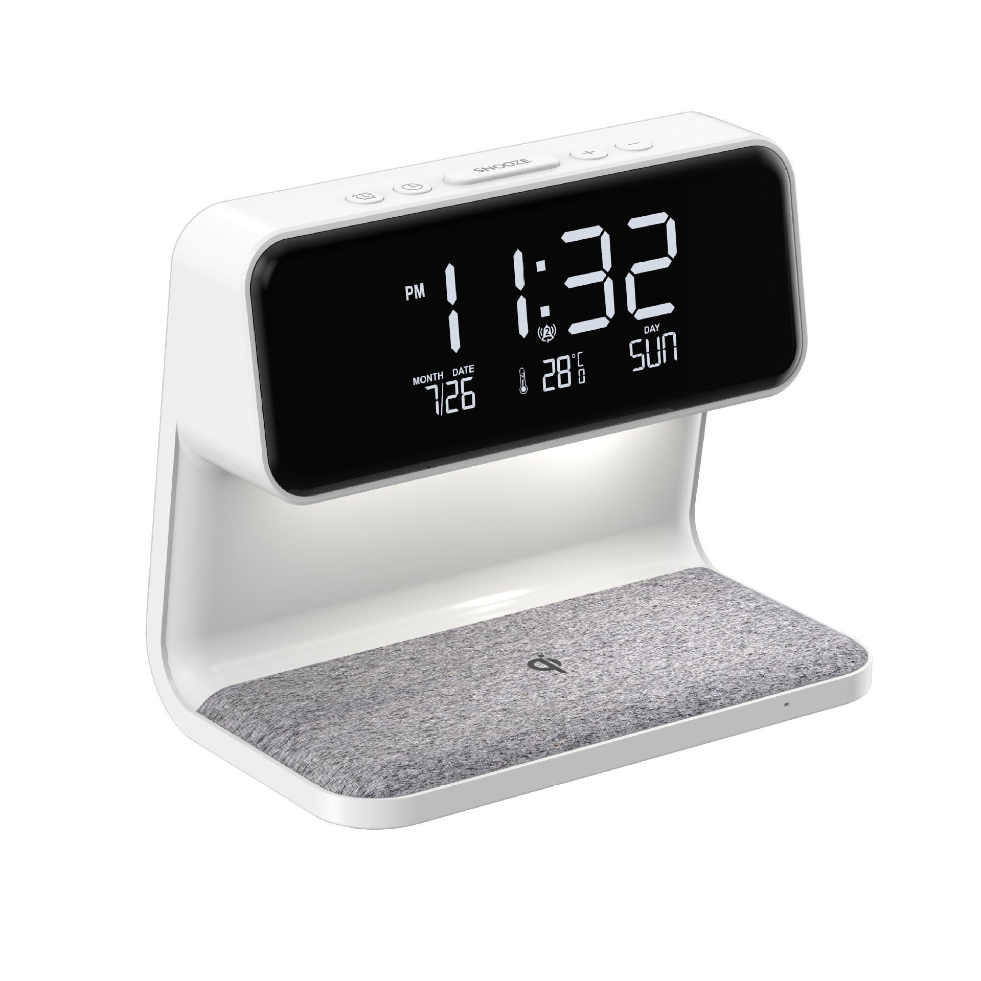 Wireless Charging Night Light and Multifunctional Alarm Clock