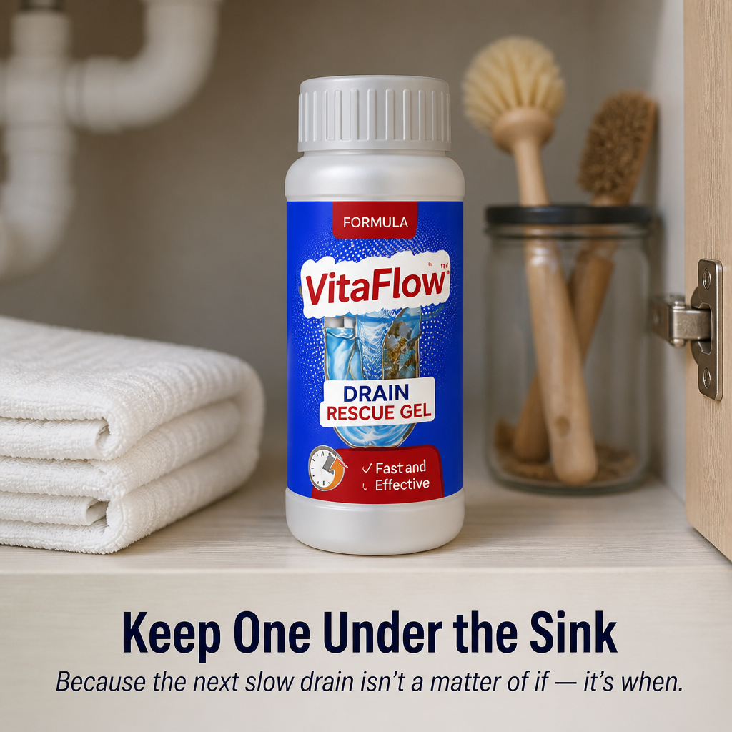 VitaFlow™ Drain Rescue — Clear Stubborn Clogs in Minutes Without Wrecking Your Pipes