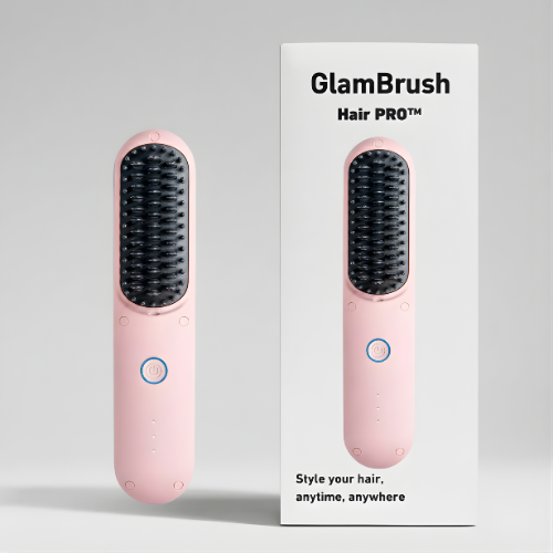 LuxeGlide™ Heat Brush — Transform Frizz into Silky Shine Instantly Without Pain or Damage