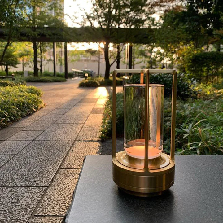 Lumiere Lantern Cordless Crystal Table Lamp