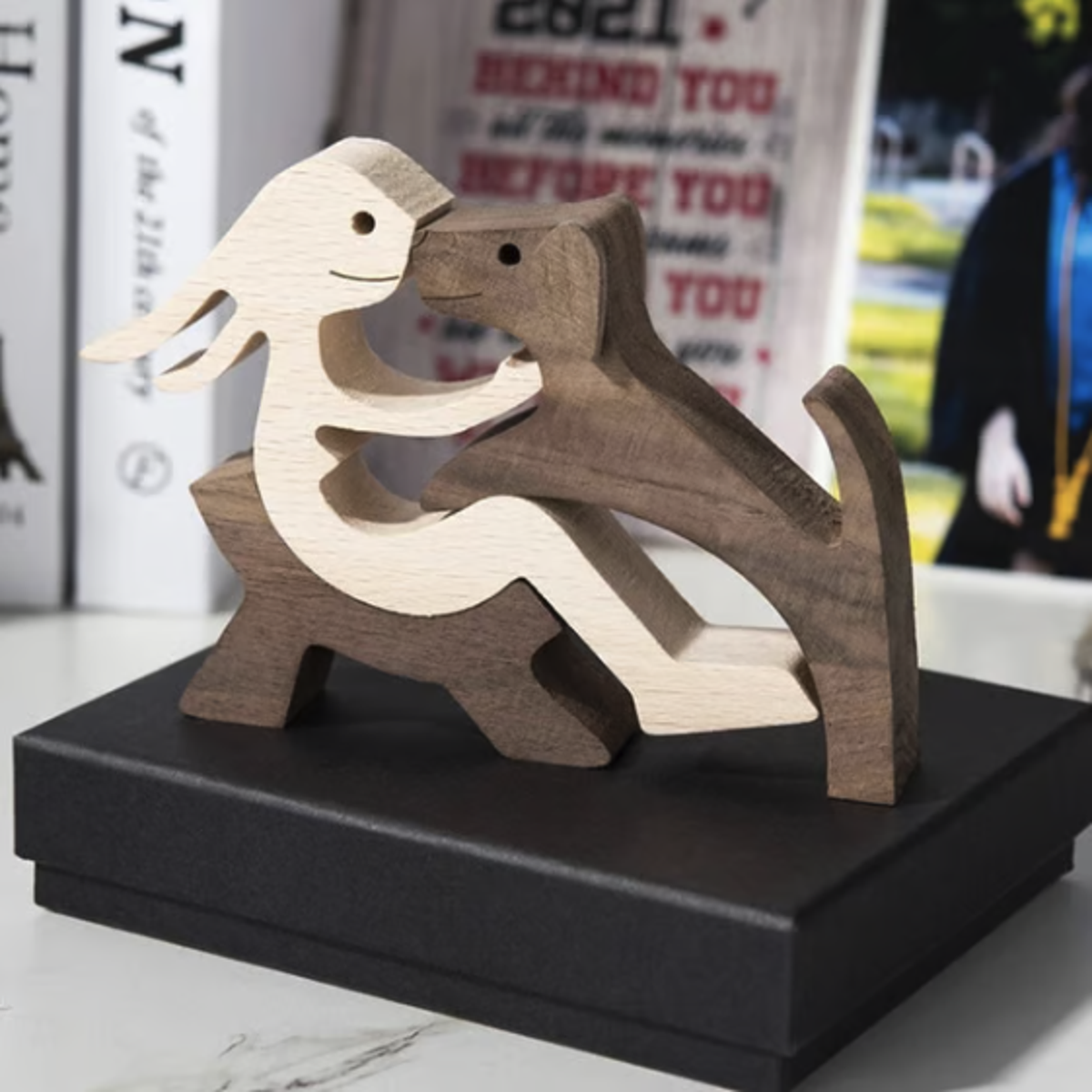 Handcrafted Wooden Sculpture for Animal Lovers