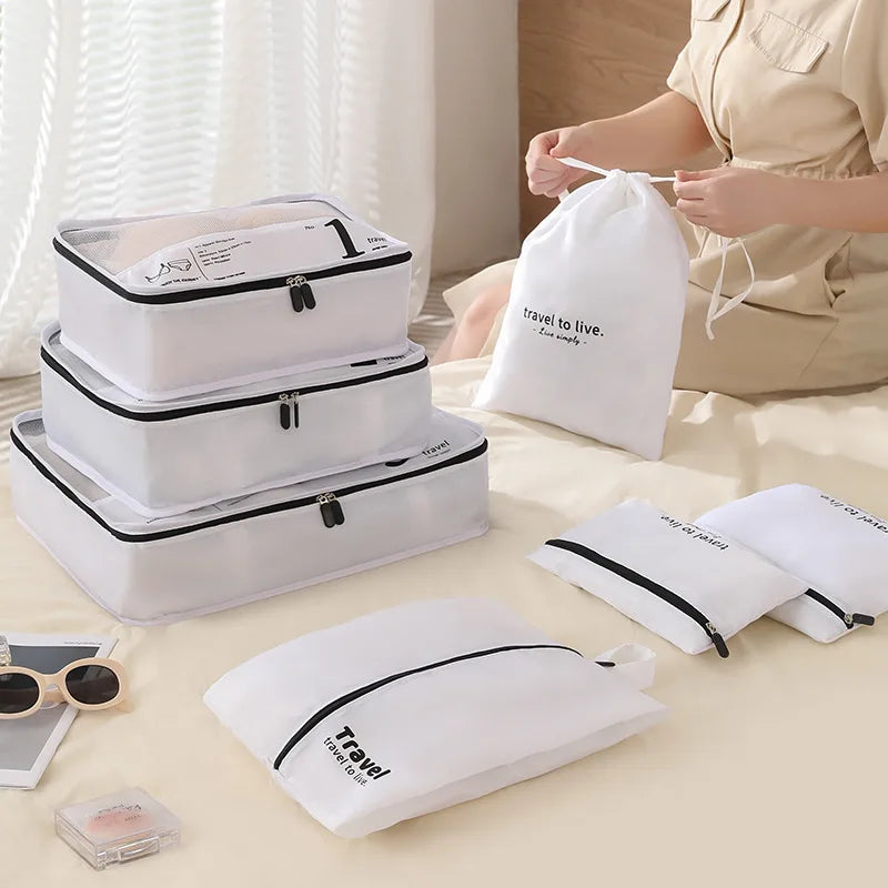 Water-Resistant 7-Piece Luggage Organizer Set