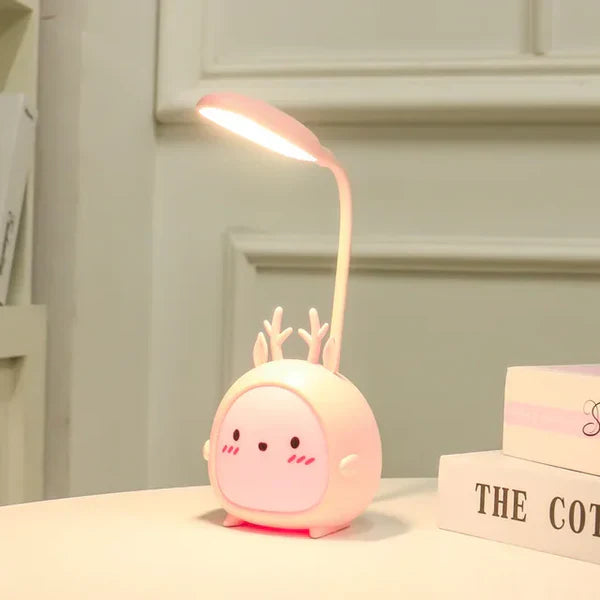 Cartoon LED Table Lamp with Adjustable Neck – Soft Light for Eye Comfort