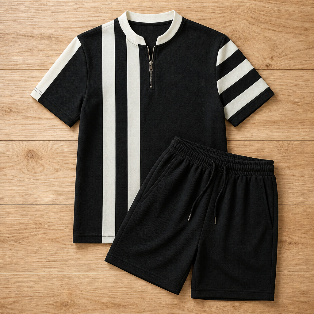 AeroStride™ Zip-Collar Set — Stay Fresh, Bold, and Unstoppable All Day Long