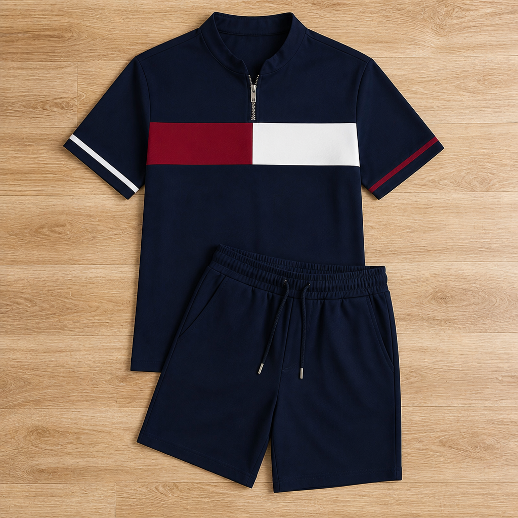 AeroStride™ Zip-Collar Set — Stay Fresh, Bold, and Unstoppable All Day Long