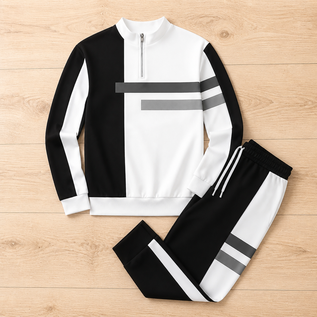 StrideMax™ Half-Zip Tracksuit Set — Unleash Bold Confidence with Perfect Fit and Effortless Freedom