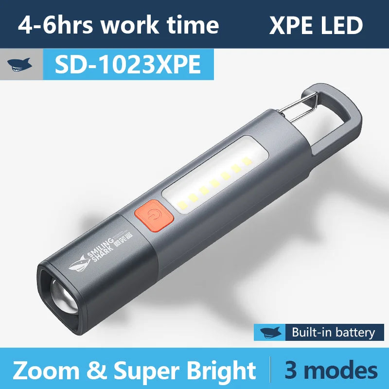 Mini LED Flashlight with Hook - Ultra Bright Portable Light