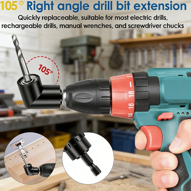 Drill Angle Attachment with Accessory Kit