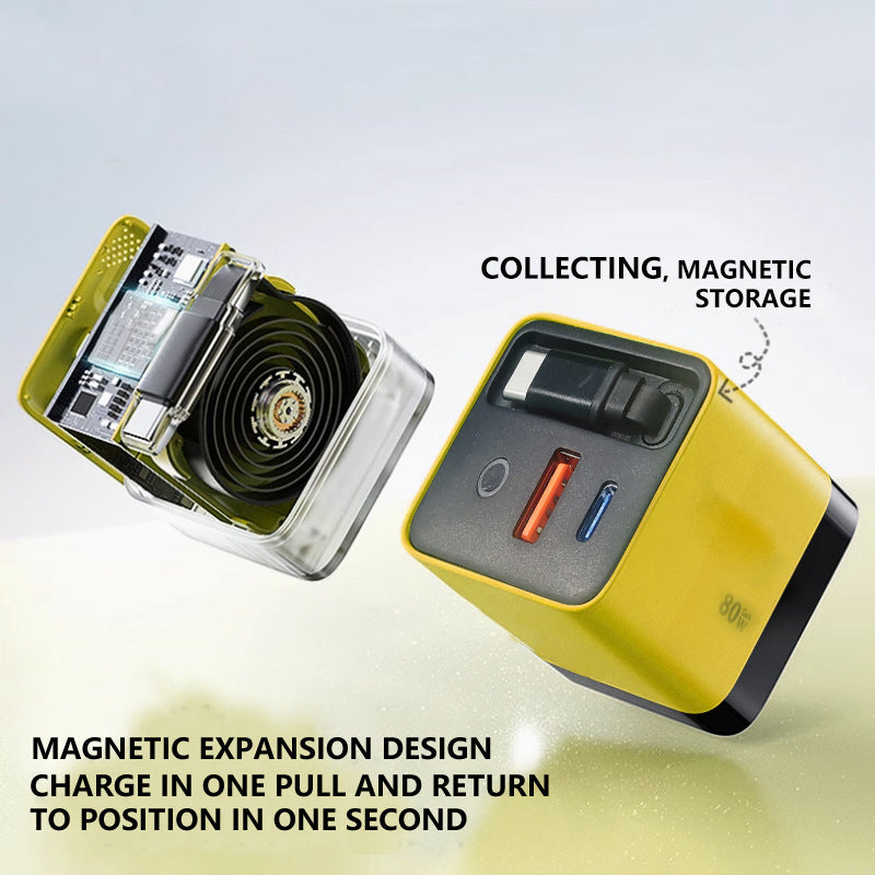 VoltPulse™ 80W Retractable Charger — Unleash Turbo Speed and Tangle-Free Power Wherever You Go