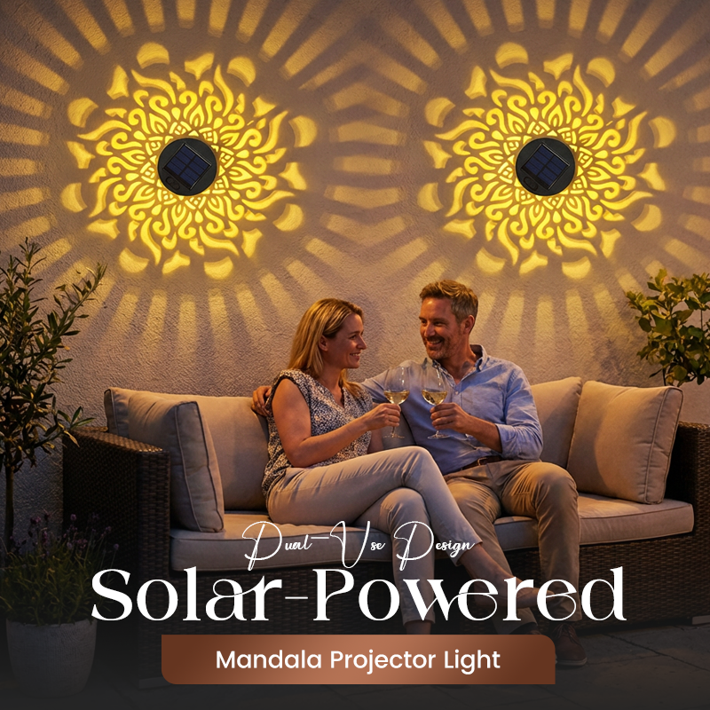 LumiRaya™ Solar Mandala Projector — Create Instant Outdoor Magic with Effortless, Cozy Glow