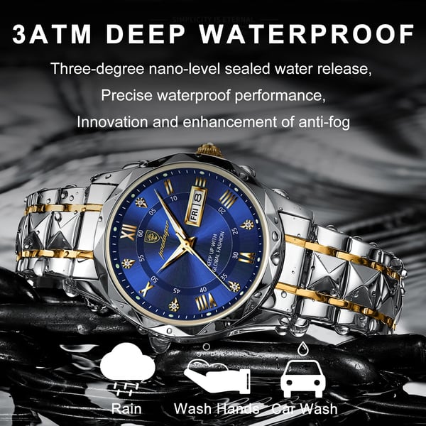 Waterproof Luxury Men's Watch with Luminous Feature