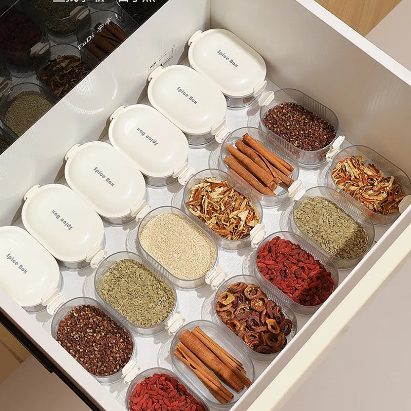 Stackable Spice Box Set with Lid
