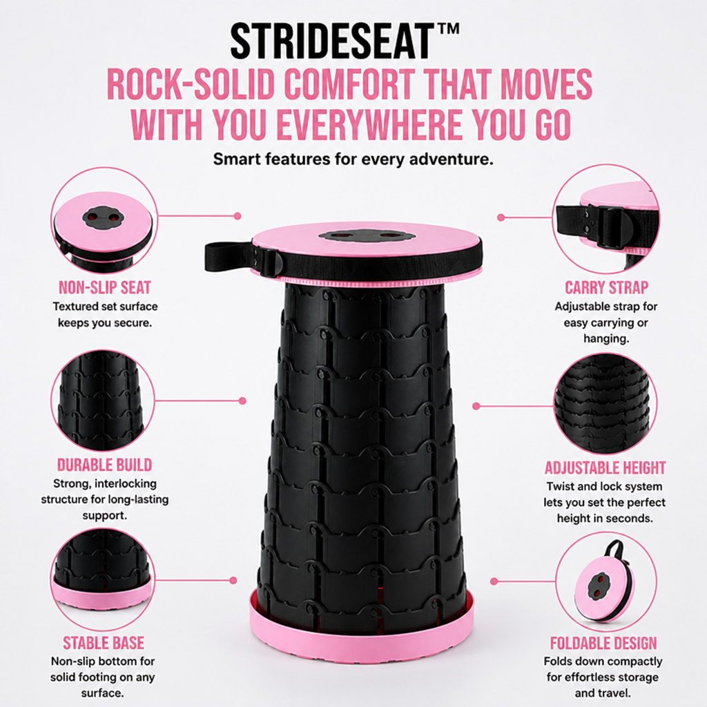 StrideSeat™ — Rock-Solid Comfort That Moves With You Everywhere You Go