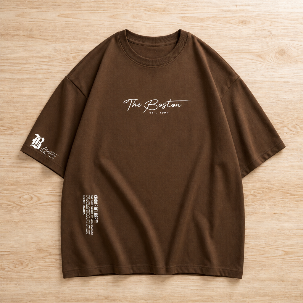 Vanguard™ – Relaxed Oversized Tee with Signature Script Detailing
