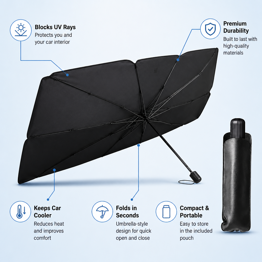 ShadeShield™ — Step Into Instant Coolness and Save Your Car from Sun Damage