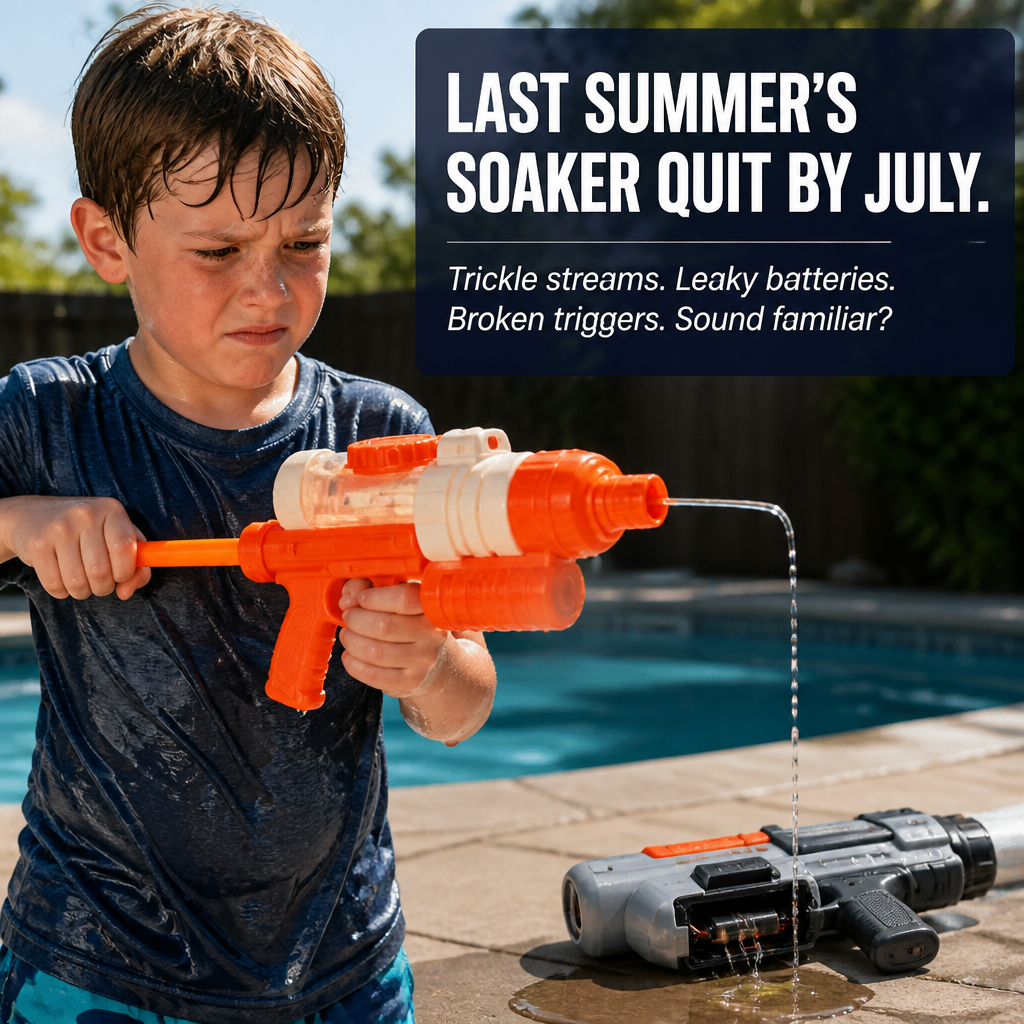 ThunderSplash™ — Drench the Backyard with Zero Pumping, USB-C Power & Muzzle-Flash Lights
