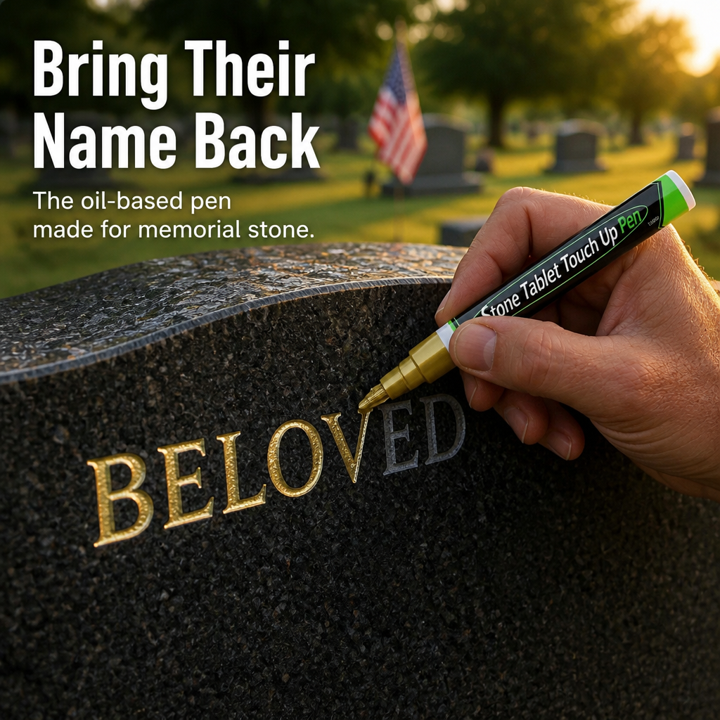 StoneVibe™ — Bring Faded Memorial Names Back to Sharp, Weatherproof Clarity