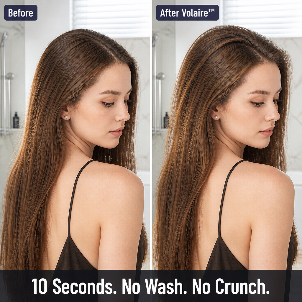 Volaire™ — Spritz Lift Into Flat, Day-Two Hair Without the Sticky Crunch