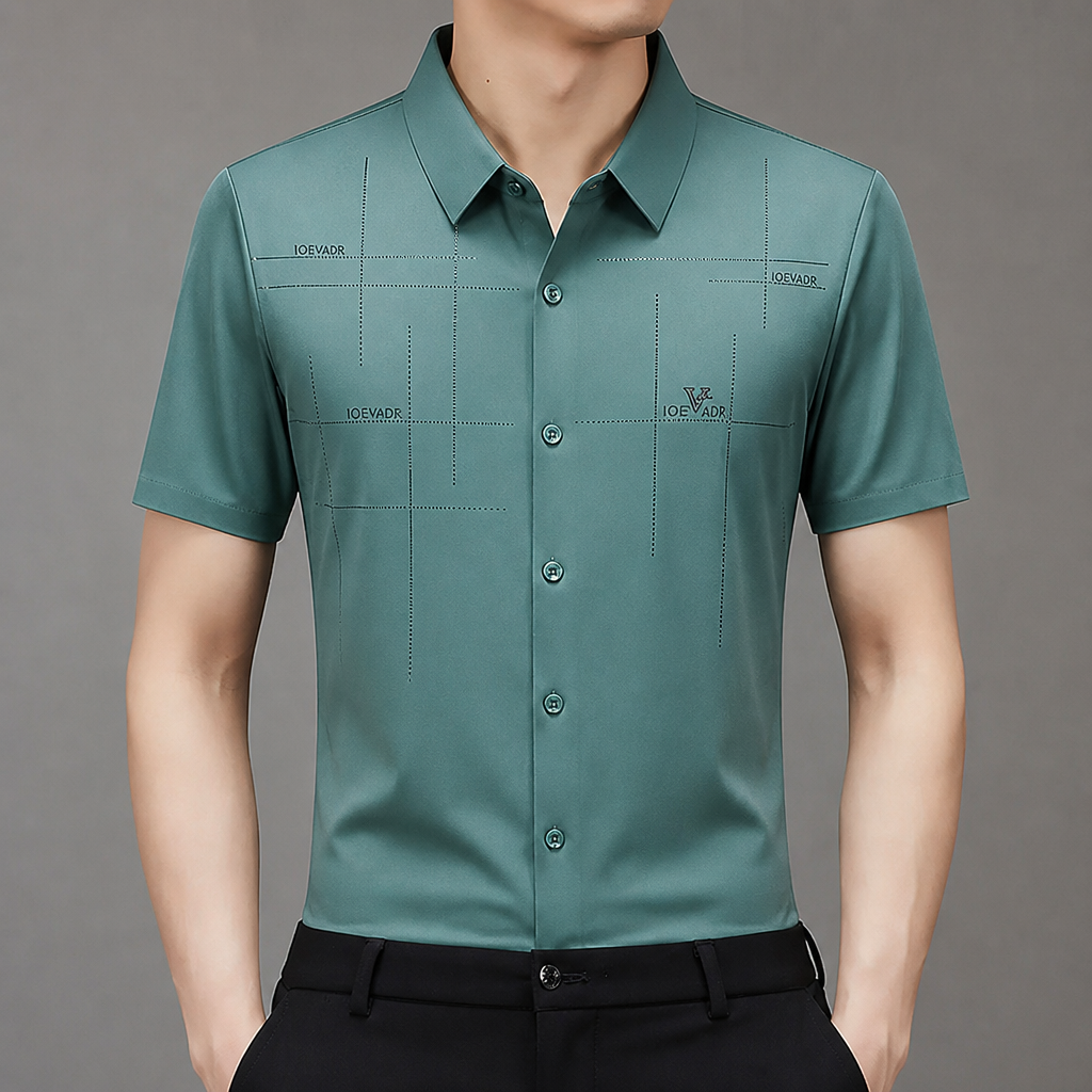 Maxon™ – Wrinkle-Free Stretch Short-Sleeve Button-Down Shirt