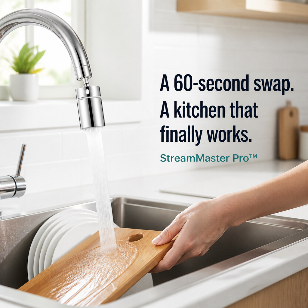 StreamMaster Pro™ — Stop the Splash and Reach Every Corner of Your Sink