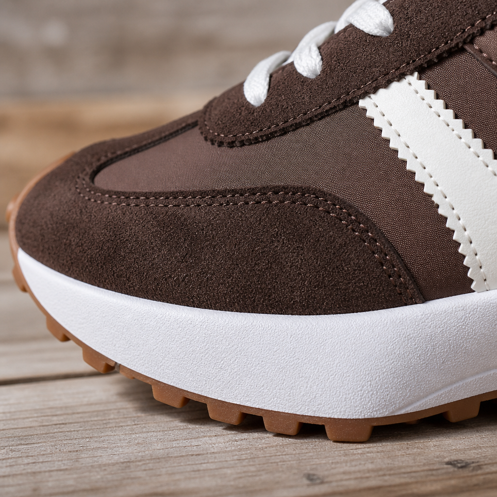 VelouraStep™ – Retro Platform Sneakers with Cushioned Comfort Sole