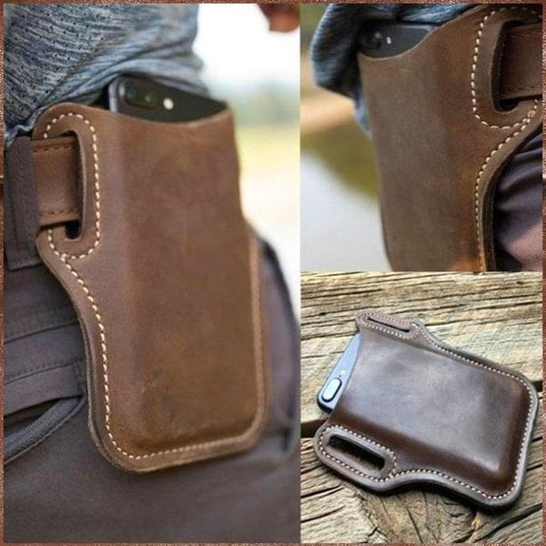 Elegant Leather Belt Bag for Your Smartphone