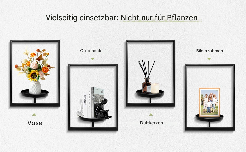 Wall Mounted Plant Holder | Metal Frame | Space-Efficient | Plantify