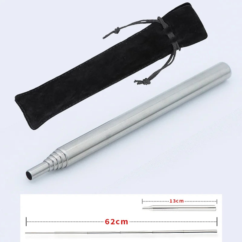 Camping Fire Blower - Collapsible Stainless Steel Pipe