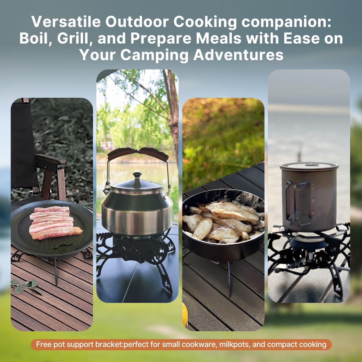 Portable Camping Burner 3800W - Compact Outdoor Stove
