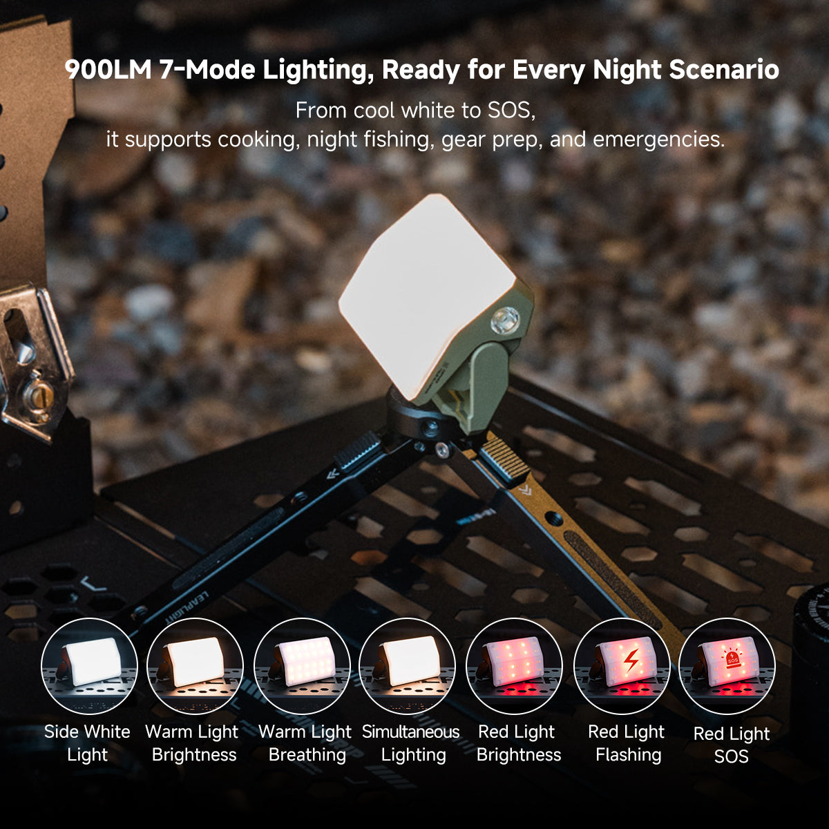 900LM Multi-Function Outdoor Camping Light – Compact Design