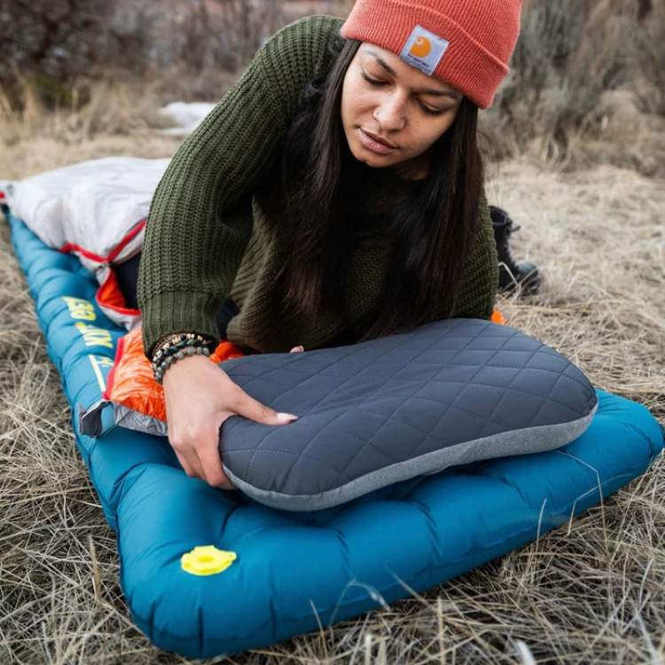 Travel-Friendly Inflatable Pillow for Camping Use