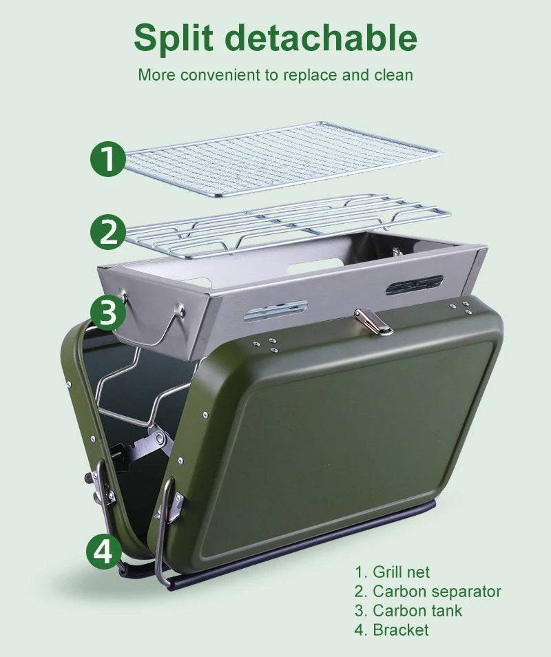 Folding Portable BBQ Grill for Outdoor Cooking – Compact Design